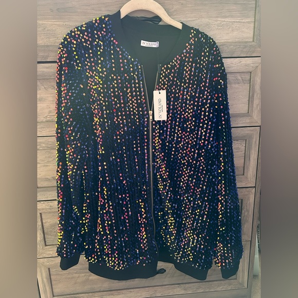 Sequin Embellished Jacket - Picture 1 of 2